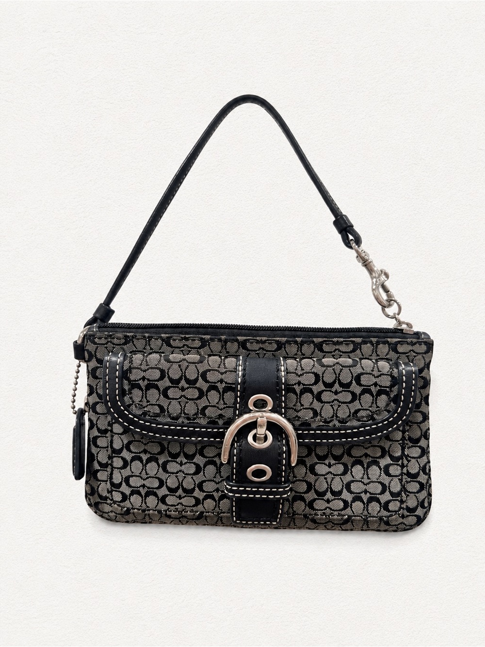 Coach Signature Mini Jacquard Shoulder Bag / Mini Baguette (Y2K)
